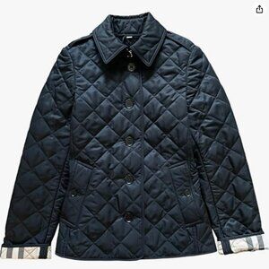 Burberry Diamond-Quilted Jacket – Navy – Size SP (Runs Large)
